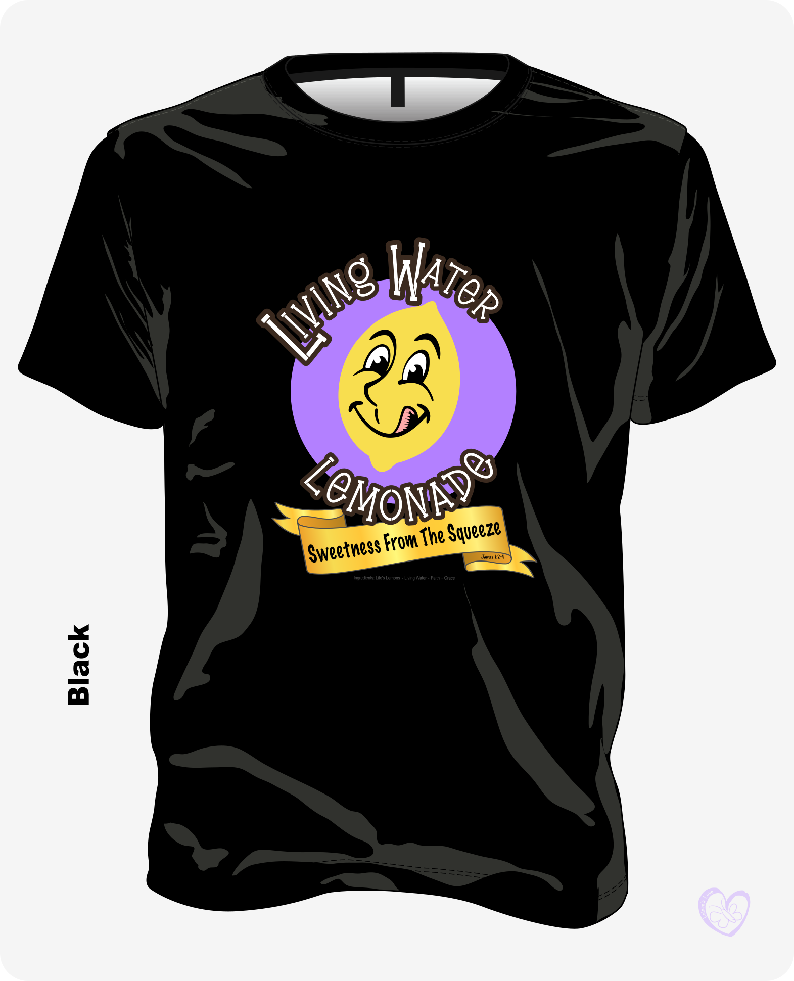 Sweetness From the Squeeze Living Water Lemonade shirt in black
