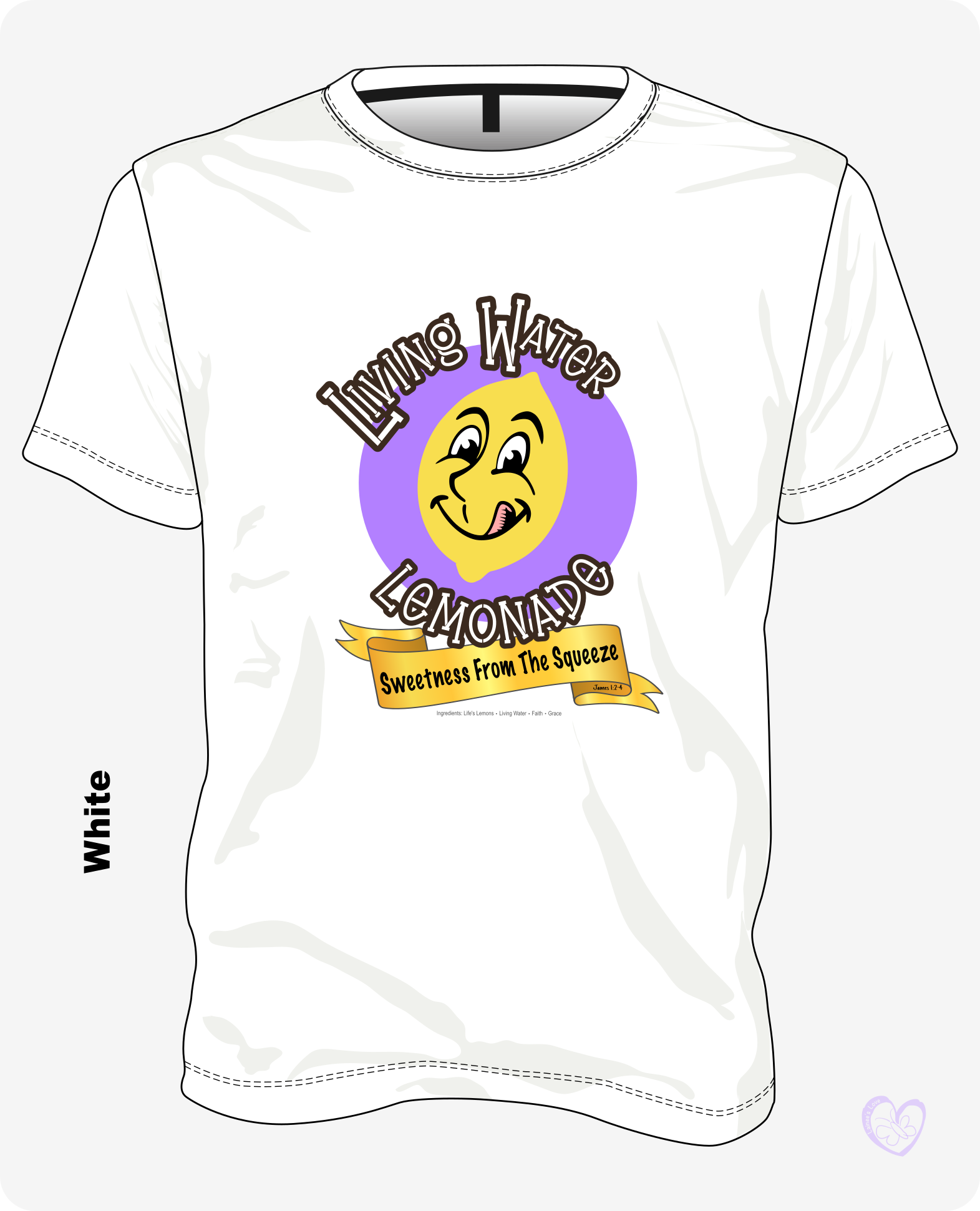 Sweetness From the Squeeze Living Water Lemonade shirt in White