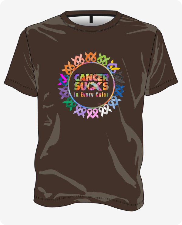 T-CancerColors-DarkChocolate.png Cancer Sucks in Every Color