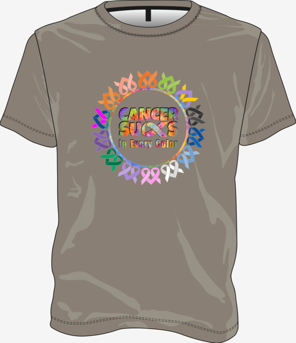 T-CancerColors-SavanahBrown.png Cancer Sucks in Every Color