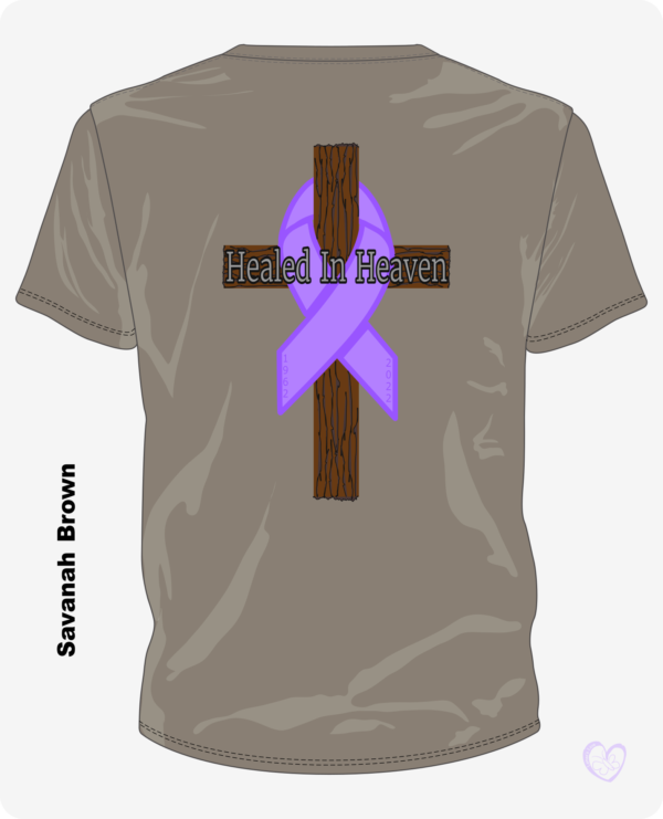 Healed in Heaven – Memorial Cross Shirt (Back Print)
